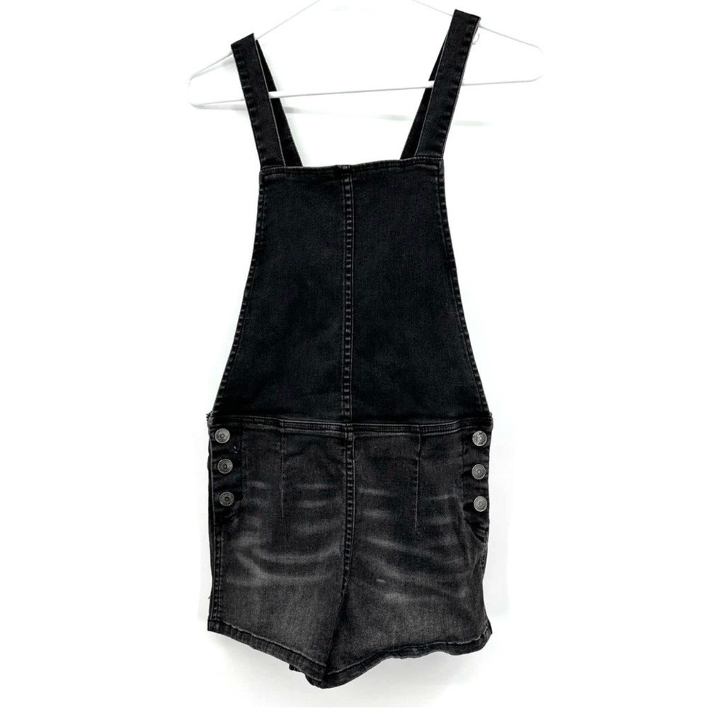 Free People size 26 black short overalls first love overalls